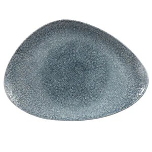 Studio Prints Raku Chefs Triangle Plates Topaz Blue 14" / 35.6cm 3 Studio Prints Raku Chefs Triangle Plates Topaz Blue 14" / 35.6cm