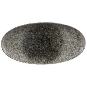 Studio Prints Raku Chefs Oval Plates Quartz Black 13.6inch / 34.7cm 3 Studio Prints Raku Chefs Oval Plates Quartz Black 13.6inch / 34.7cm