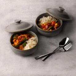 Churchill Stonecast Lidded Stew Pot Peppercorn Grey 5.5" / 14cm