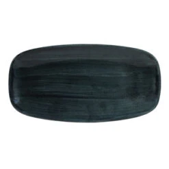 Churchill Stonecast Patina Rustic Teal Chefs Oblong Plate 13.87inch / 35.5cm