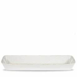 Stonecast Hints Barley White Rectangle Baking Tray 21 X 6.5 X 2.5