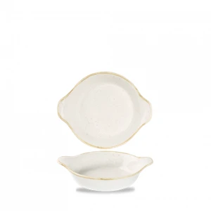 Stonecast Barley White Small Round Eared Dish 5.875 X 7.125inch 3 Stonecast Barley White Small Round Eared Dish 5.875 X 7.125inch
