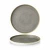 Stonecast Peppercorn Grey Walled Plate 10.25inch 2 Stonecast Peppercorn Grey Walled Plate 10.25inch -Churchill China 188647