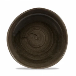 Stonecast Patina Iron Black Round Trace Plate 11.25inch