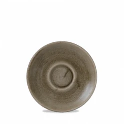 Stonecast Patina Antique Taupe Cappuccino Saucer 6.25inch