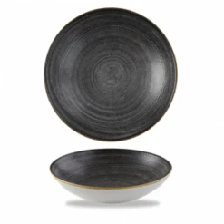 Stonecast Raw Black Coupe Bowl 7.25inch