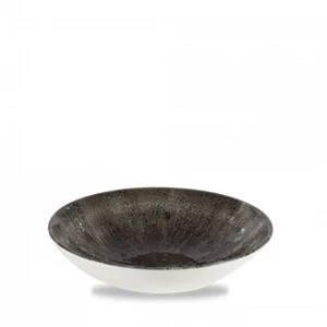 Stone Quartz Black Evolve Coupe Bowl 9.75inch 3 Stone Quartz Black Evolve Coupe Bowl 9.75inch