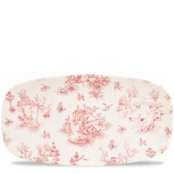 Toile CranberryChefs Oblong Plate 11.75 X 6inch
