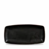 Metallic Black X Squared Oblong Plate 11.75inch