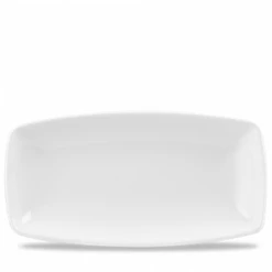 White X Squared Oblong Plate 13.50inch