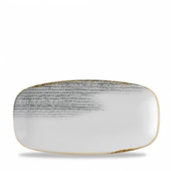 Homespun Accents Jasper Grey Chefs Oblong Plate 11.75 X 6inch
