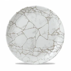 Studio Prints Kintsugi Agate Grey Evolve Coupe Plate 11.25inch