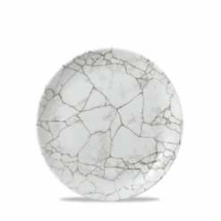 Studio Prints Kintsugi Agate Grey Evolve Coupe Plate 8.67inch