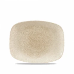 Raku Agate Grey Chefs Oblong Plate 10.3 X 8inch