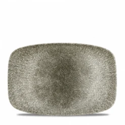 Raku Quartz Black Oblong Chefs Plate 12 X 7.80inch
