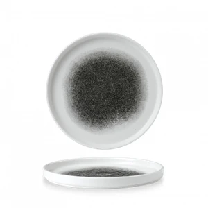 Raku Quartz Black Walled Plate 8.67inch 3 Raku Quartz Black Walled Plate 8.67inch