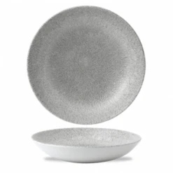 Raku Jasper Grey Evolve Coupe Bowl 9.75inch