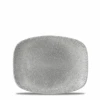 Raku Jasper Grey Chefs Oblong Plate 10.3 X 8inch 1 Raku Jasper Grey Chefs Oblong Plate 10.3 X 8inch -Churchill China 191801
