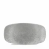 Raku Jasper Grey Chefs Oblong Plate 11.75 X 6inch