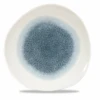 Raku Topaz Blue Round Trace Plate 11.25inch