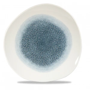 Raku Topaz Blue Round Trace Plate 11.25inch 3 Raku Topaz Blue Round Trace Plate 11.25inch