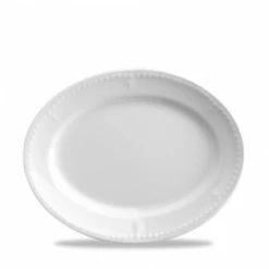 Buckingham White Oval Plate 10inch / 25.4cm