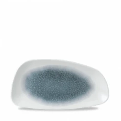 Raku Topaz Blue Chefs Geo Plate 11.75 X 6.125inch