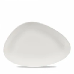 White Triangle Chefs Plate 12 X 8inch