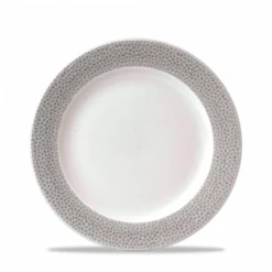 Isla Spinwash Shale Grey Profile Footed Plate 9.125inch