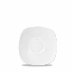White Square Cappuccino Saucer 5.875inch