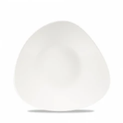 White Triangle Shallow Bowl 10.75inch X 10.50inch