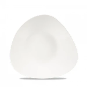 White Triangle Shallow Bowl 10.75inch X 10.50inch 3 White Triangle Shallow Bowl 10.75inch X 10.50inch