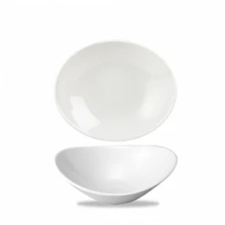 White Orbit Oval Bowl 7inch