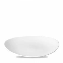 White Orbit Oval Coupe Plate 12.5inch