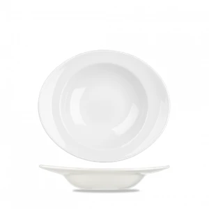 White Orbit Oval Soup Plate 9inch 3 White Orbit Oval Soup Plate 9inch