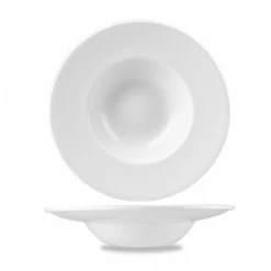 White Profile Wide Rim Bowl Med 9.4inch