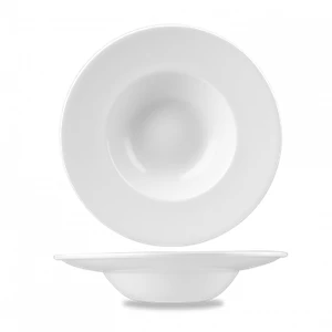 White Profile Wide Rim Bowl Med 9.4inch 3 White Profile Wide Rim Bowl Med 9.4inch