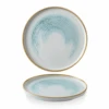 Homespun Accents Aquamarine Walled Plate 10.25inch 2 Homespun Accents Aquamarine Walled Plate 10.25inch -Churchill China 196803