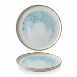 Homespun Accents Aquamarine Walled Plate 10.25inch
