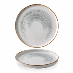 Homespun Accents Jasper Grey Walled Plate 10.25inch