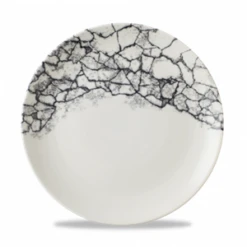 Kintsugi Accents Quartz Black Evolve Coupe Plate 10.25inch