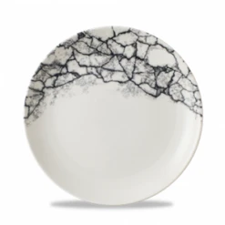 Kintsugi Accents Quartz Black Evolve Coupe Plate 8.67inch