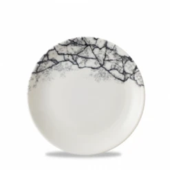 Kintsugi Accents Quartz Black Evolve Coupe Plate 6.5inch