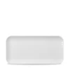 Alchemy Abstract White Shallow Oblong Tray 10.50inch X 5.125inch / 26.5 X 13cm