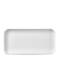Alchemy Abstract White Deep Oblong Tray 11.75inch X 5.75inch / 30 X 14.5cm