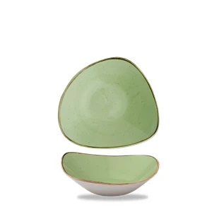 Stonecast Sage Green Triangle Bowl 7.25inch / 18.5cm 3 Stonecast Sage Green Triangle Bowl 7.25inch / 18.5cm