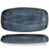 Stonecast Blueberry Chefs` Walled Oblong Plate 13.75inch X 7.25inch / 35 X 18.5cm -Churchill China 203642