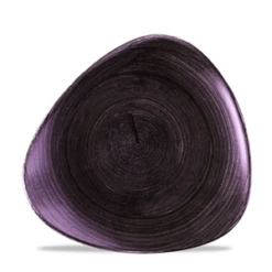 Stonecast Patina Deep Purple Triangle Plate 10.50inch / 26.5cm
