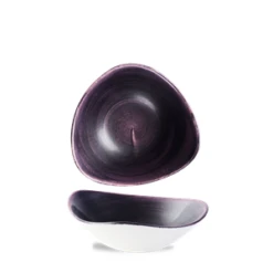 Stonecast Patina Deep Purple Triangle Bowl 9.25inch 600ml 21oz / 23.5cm