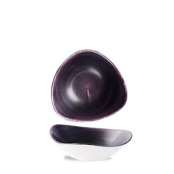 Stonecast Patina Deep Purple Triangle Bowl 6inch 260ml 9oz / 15.3cm
